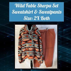 Wild Fable Sherpa Sweatshirt & Sweatpants Set 2X